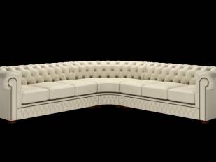 Chesterfield Ecksofa (3 x 3)