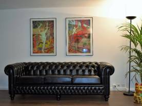 Chesterfield Classic 4er-Sofa in Old English Black