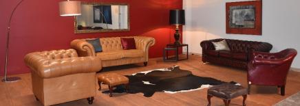 Grösster Showroom der Schweiz Chesterfield Sofas und Sessel:   Showroom OST Murg am Walensee