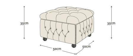 Chesterfield Hocker Bradbury Abmessungen