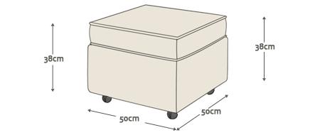 Chesterfield Hocker Irving Abmessungen