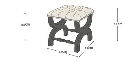 Chesterfield Fussbank Linley Abmessungen